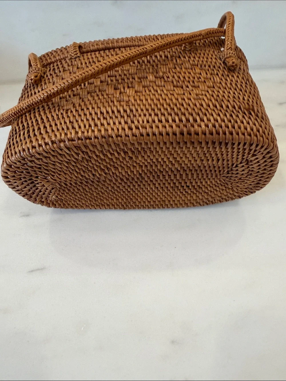Helen Kaminski Tan Woven Oval Crossbody